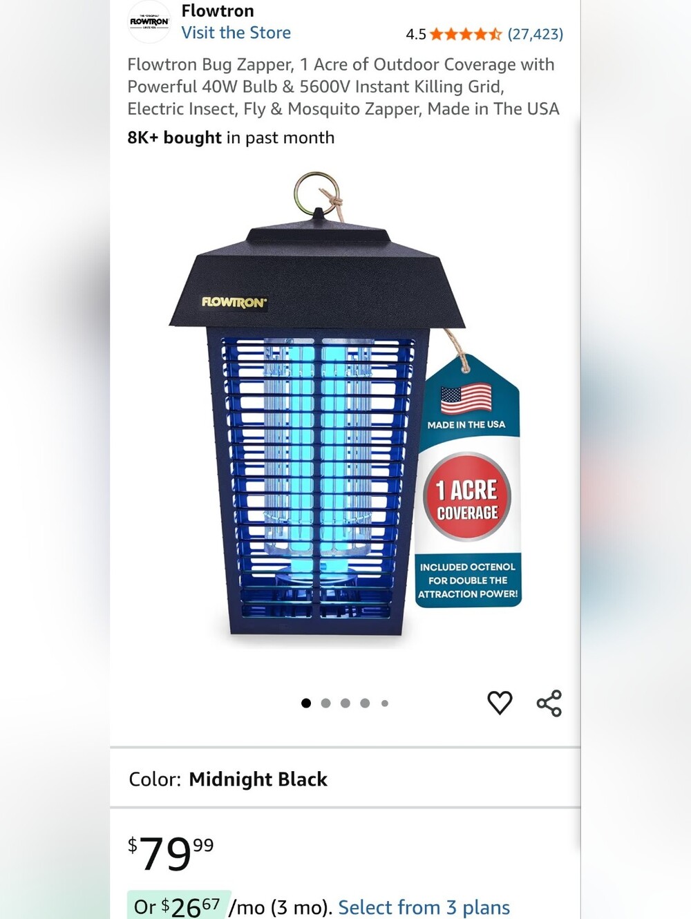 Flowtron Insect Killer 1 Acre Radius - Outdoor